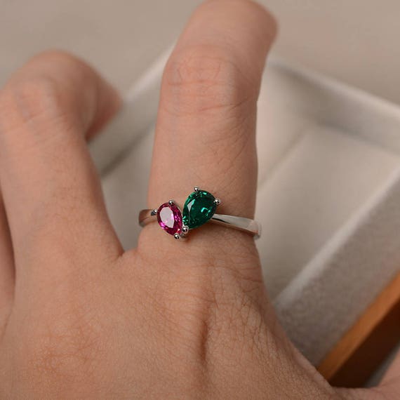 Sterling Silver Ruby & Birthstone Ring | Gemstone Crystal Rings | Made In  Earth - Made In Earth US