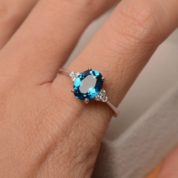 Oval london on sale blue topaz ring