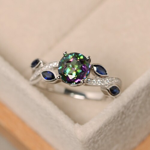 Sapphire Diana Ring Engagemet Ring Wedding Promise Ring | Etsy