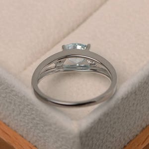 Natural Aquamarine Ring Promise Ring March Birthstone - Etsy