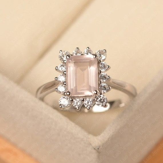 Rose quartz promise ring online