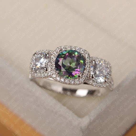 i様 ミスティックトパーズ リング 11号 11号ミスティックトパーズ シルバー925刻印 天然石 リング 指輪 レディース