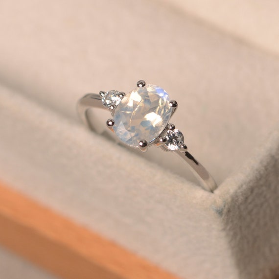 Davie and chiyo 2024 moonstone engagement ring