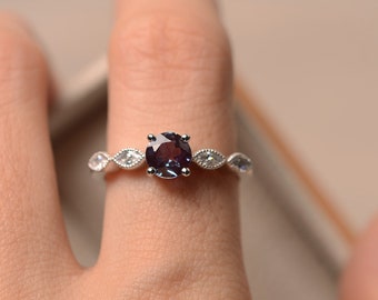 Alexandrite birthstone deals rings