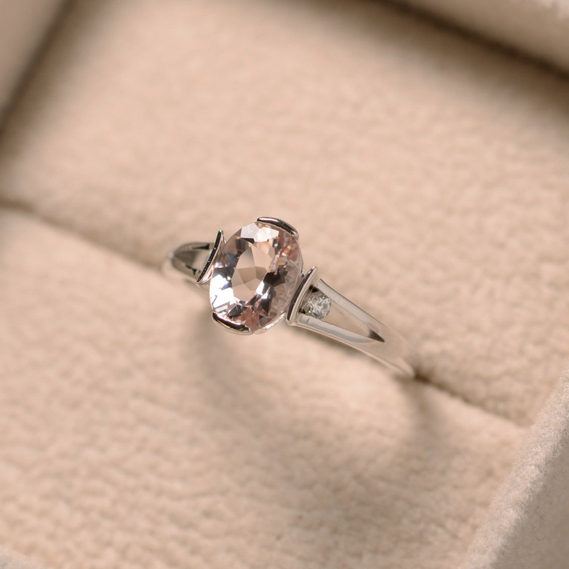 Ring Oval Sterling Silver Promise Ring Etsy