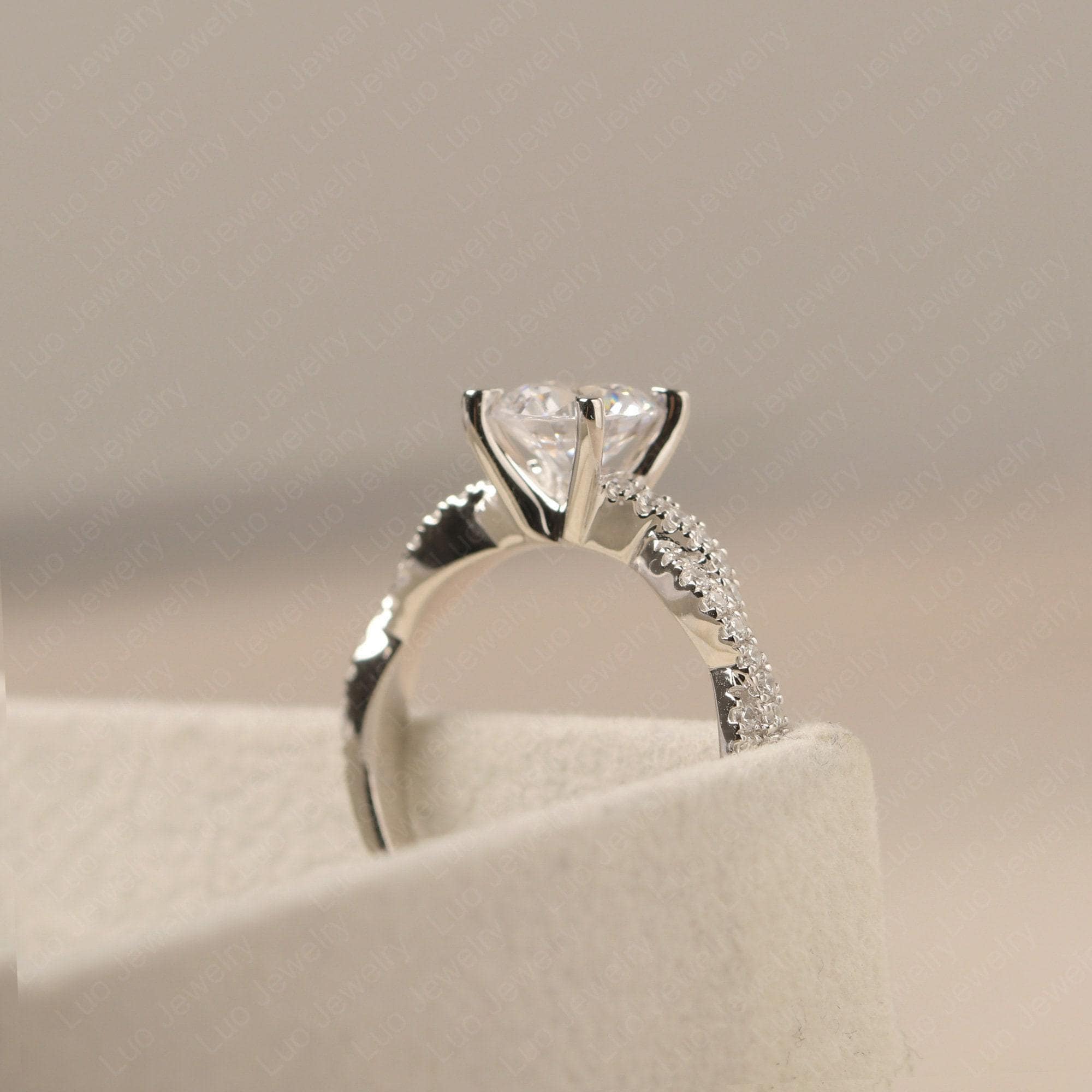 Dainty 925 Sterling Silver Custom Birthstone Infinity Ring - Choose 3 CZ Stones, Size 7.25, Handcrafted In USA