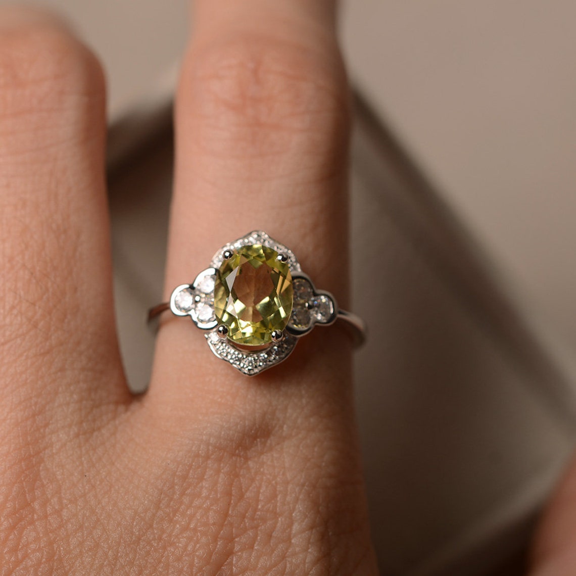 Lemon Quartz Gossip Ring main image 1