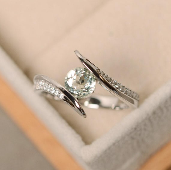 Green amethyst ring, wedding ring