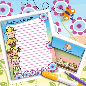 Papier à lettre et enveloppe Lulù and Friends