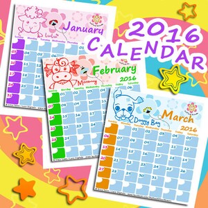 Calendario 2016 Lulù and Friends