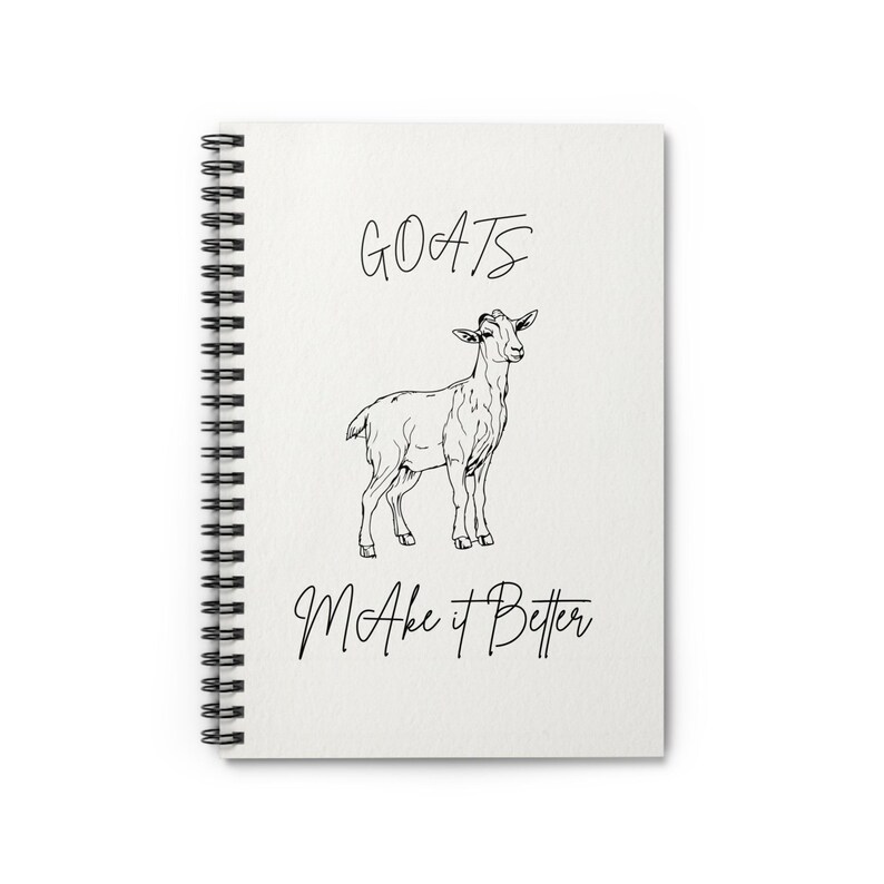 Goat Journal Spiral Notebook - Ruled Line, Farm Animal Notebook, Animal ...