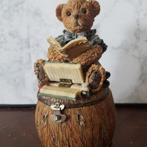 Vintage Boyds Bears Reading Librarian Teddy Bear Piggy Bank | Etsy