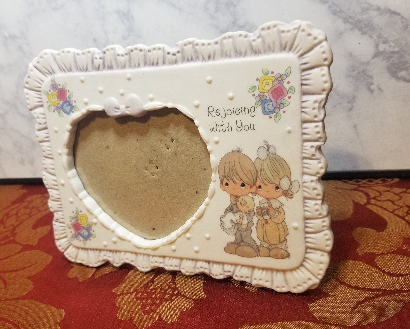 Vintage 1995 Precious Moments Porcelain Photo Frame Baby Etsy