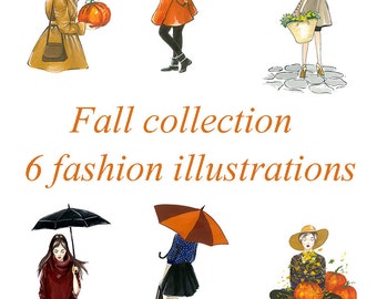 Höst ClipArt, Direkt Nedladdning Höst Clipart, Utskrivbar Höstkonst, Höst Scrapbooking, Höstklistermärken, Höst ClipArt, Höstmode Illustration