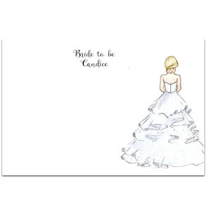 Braut Briefpapier, personalisierte Hochzeit Briefpapier Set, süße Hochzeit Notecards, Braut Geschenk