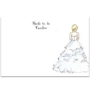 Bride to be stationery, personalized wedding stationery set, cute wedding notecards,bride gift