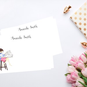 Personalized Stationery Set / Custom Stationery / Book Lover notecards / Monogram notecards /