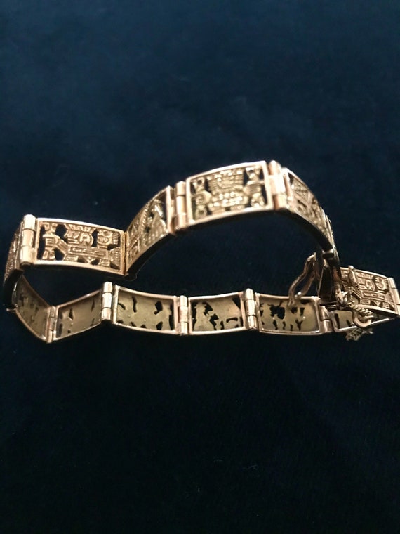 RARE 30s-40s Peruvian 18k Solid Gold Filigree Lin… - image 8