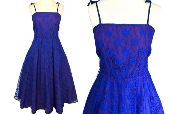 royal blue and purple dress