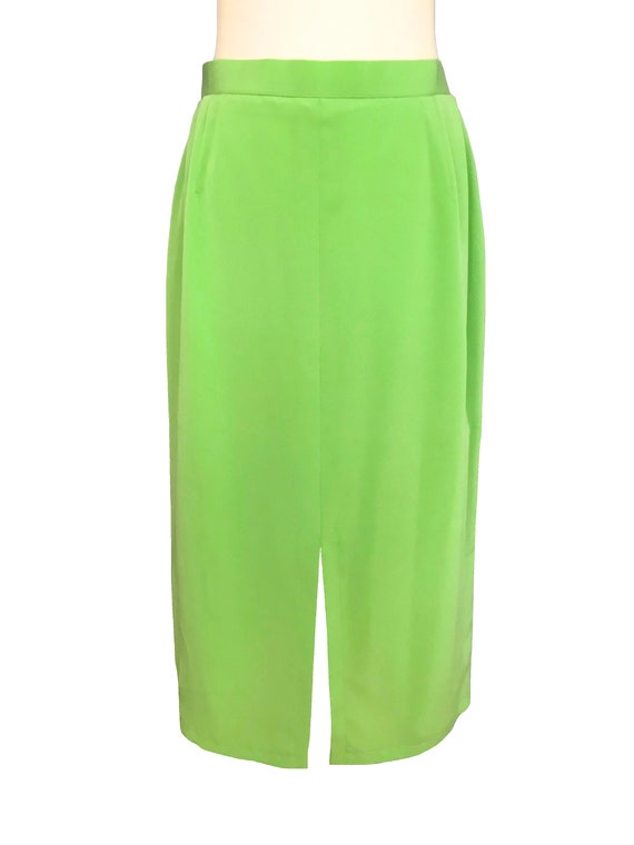 Original 90s Vintage Jacques Vert Lime Green Char… - image 2