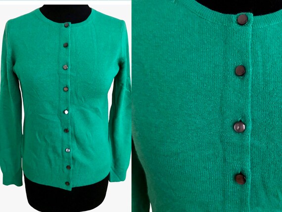 Emerald green cashmere cardigan hot sale
