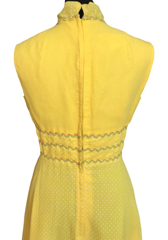 60s Miss ELLIETTE California Yellow MOD Dress, Sw… - image 9