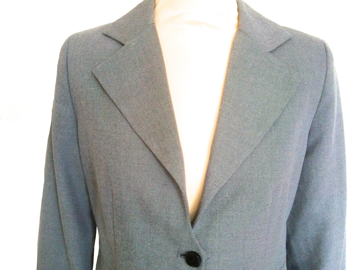 80s Does 40s WWII Landgirl Grey Suit Jacket Structured Formal - Etsy
