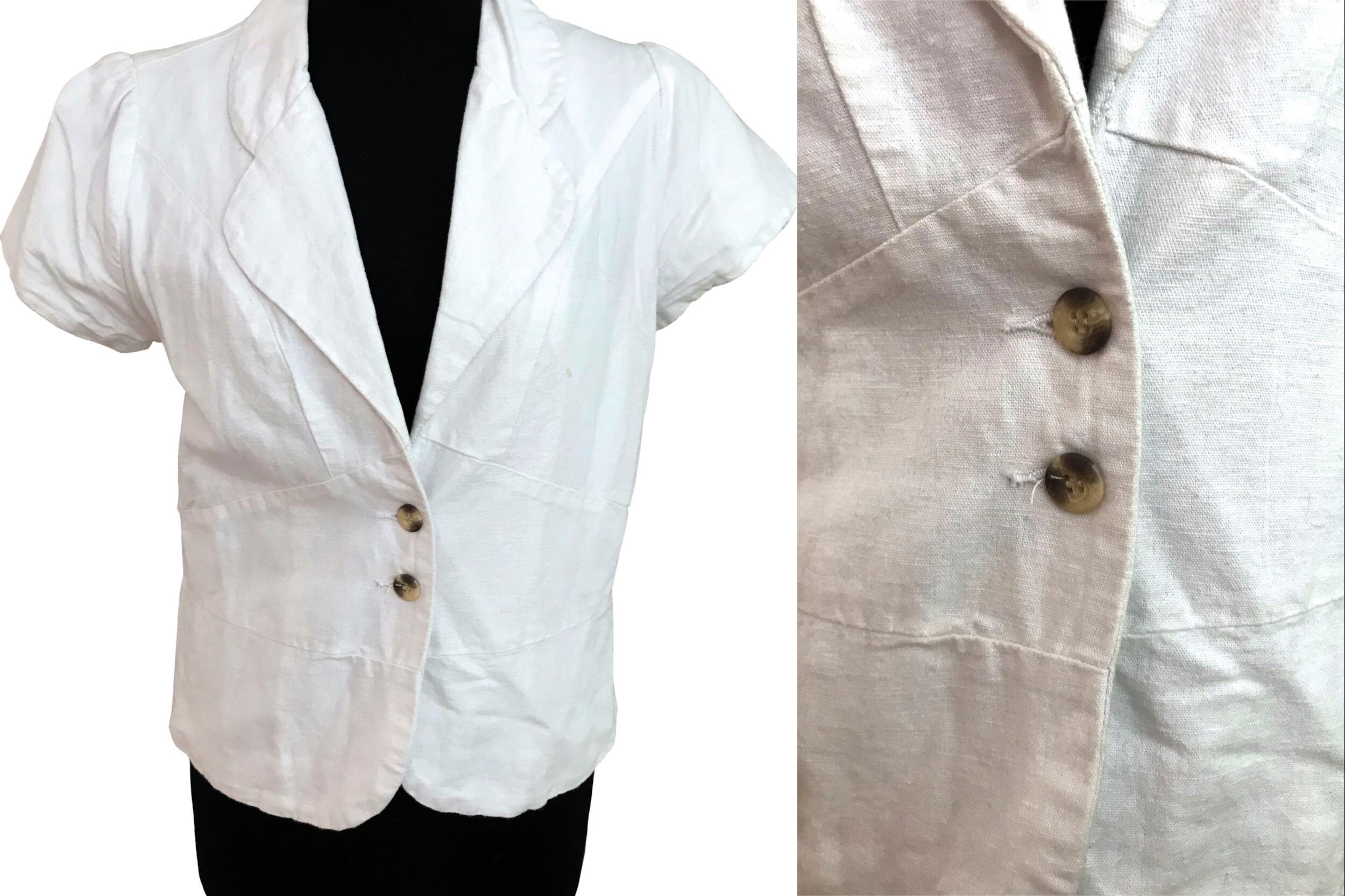 off white linen jacket