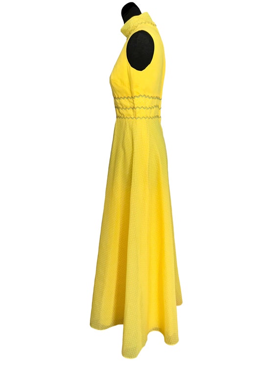 60s Miss ELLIETTE California Yellow MOD Dress, Sw… - image 7