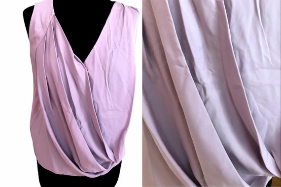 DVF Silk Lilac Lavender Pastel Color Flapper Top,