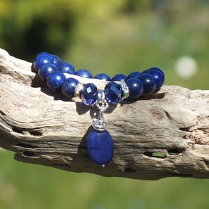 Lapis Lazuli bracelet • Gemstone bracelet • Beaded bracelet • Crystal bracelet • Blue bracelet • Womens Bead Bracelet • Stone Bracelet