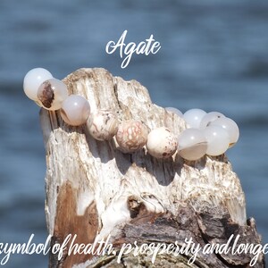 Agate bracelet, Crazy agate, Men bracelet, 12 mm bead bracelet, Gift for him, Rock bracelet, gift for him