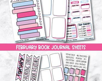 Stickers boek en leesdagboek - februari