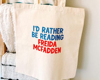 Rather Be Reading Freida Canvas Tote - Official Merchandise of Freida McFadden