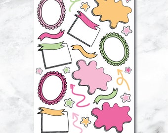 Tulips Bullet Journal Style Journaling and Planner Stickers - G