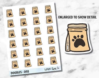 Pet Food, Pet Care, Buy Dog Food Hand Drawn Doodles - 093
