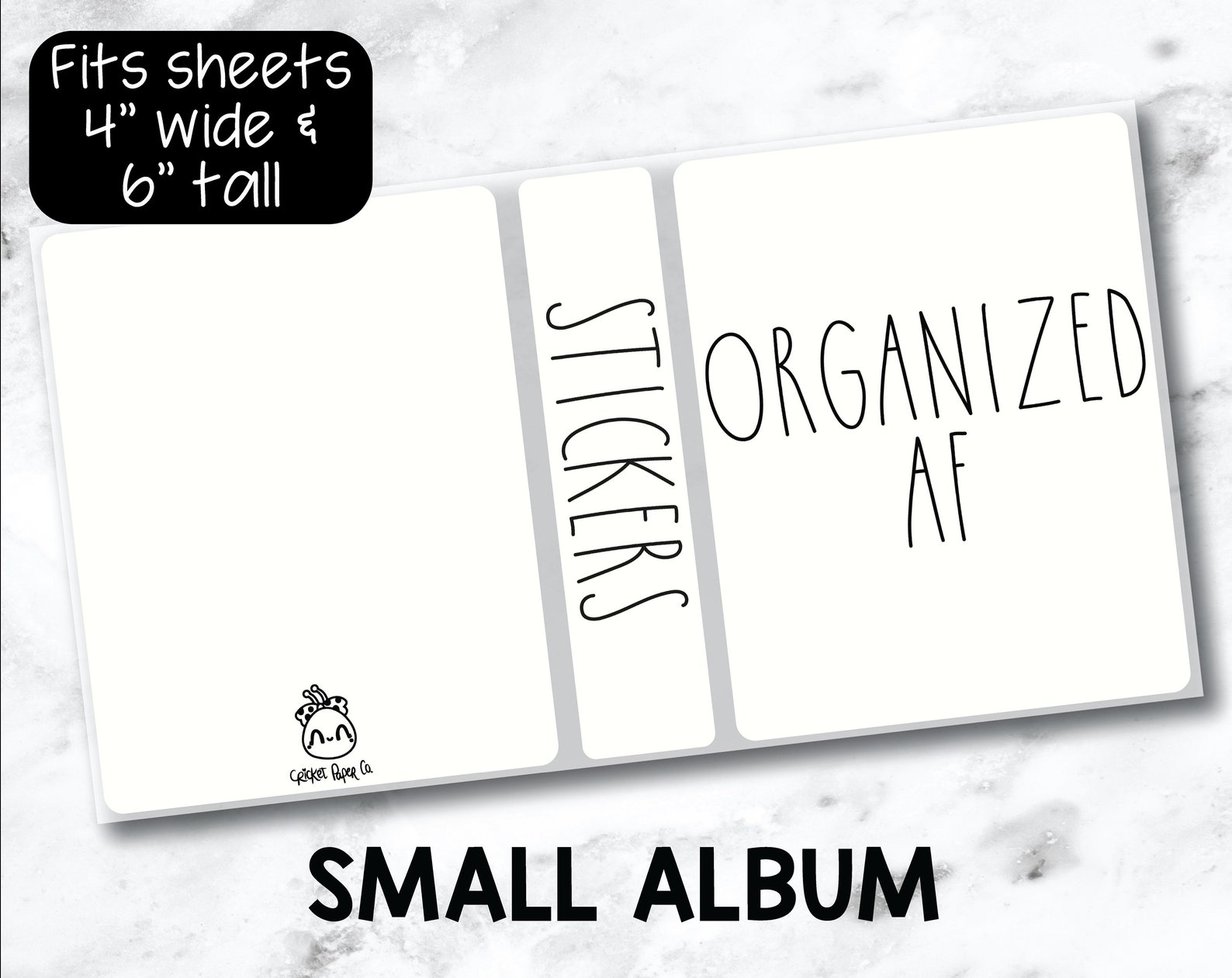 Small Sticker Storage Album - Organized AF - Etsy