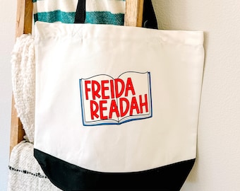 Freida Readah Open Book Premium Canvas Tote - Official Merchandise of Freida McFadden