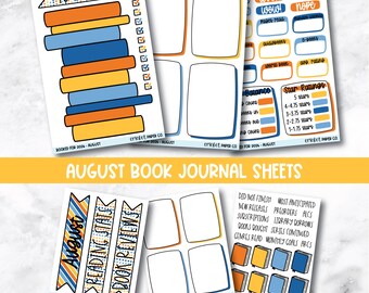 Book and Reading Journal Stickers - August