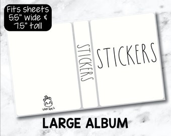 Large Sticker Storage Album - Stickers