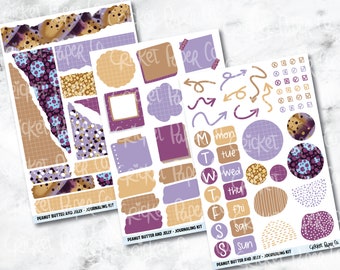 JOURNALING KIT Stickers for Planners, Journals and Notebooks - Peanut Butter and Jelly