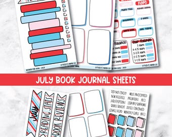 Book and Reading Journal Stickers - July