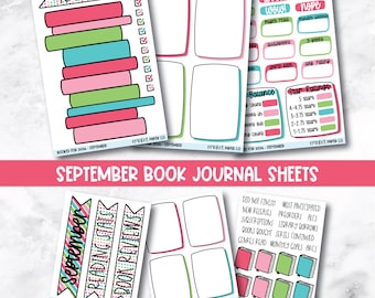 Book and Reading Journal Stickers - September
