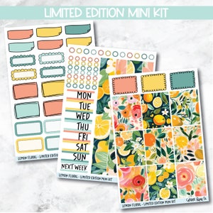 Planner Stickers Standard Mini Kit  - Lemon Floral