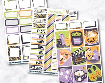 Planner Stickers Standard Mini Kit - Halloween Night In