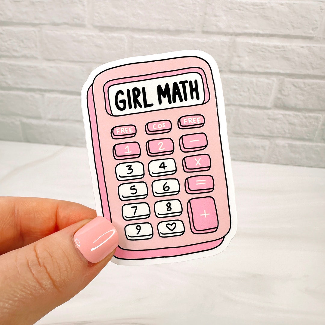 Girl Math - Decorative Vinyl Sticker - Etsy