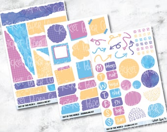 JOURNALING KIT Stickers for Planners, Journals and Notebooks - Out of This World