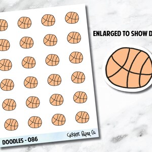 Basketball, Sports, Athletics, Basketball Practice, Game Hand Drawn Doodles - 086