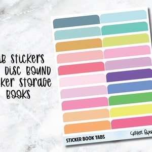 Notebook Sticker Tabs Rounded Corners Sticker Tabs for Disc Bound Sticker Storage Album - Colorful Tabs - Etsy