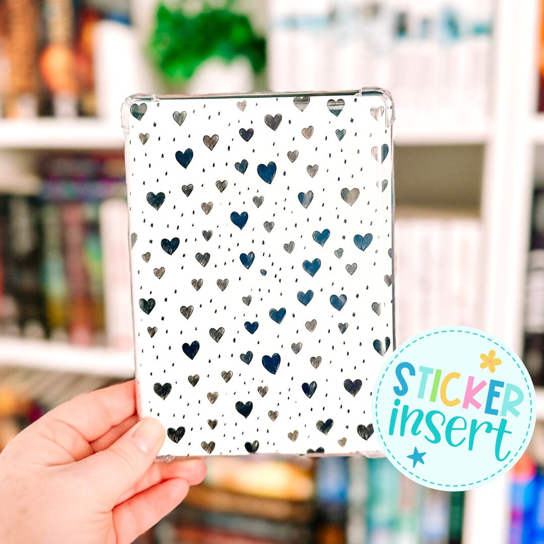 Vinyl Insert for Kindle Paperwhite Case - Black and White Hearts - Etsy